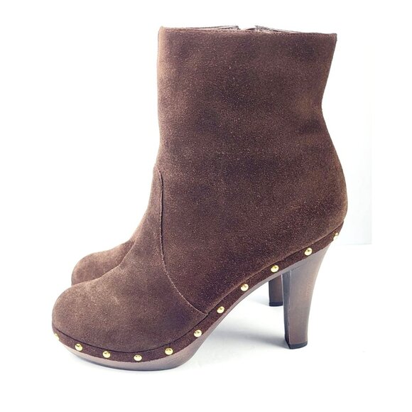 Venus Brown Suede Studded Boots‎ - Size 9 - Picture 4 of 7